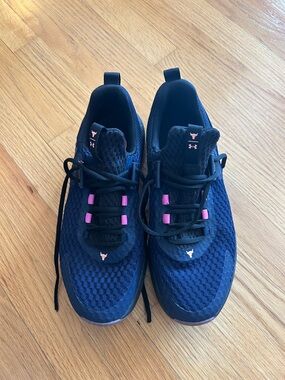 Under Armour Project Rock Navy & Black Training Sneakers